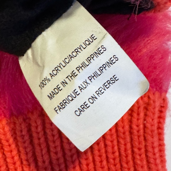 FAUX FUR KNIT MITTENS warm soft - hot pink and salmon color - Picture 11 of 12